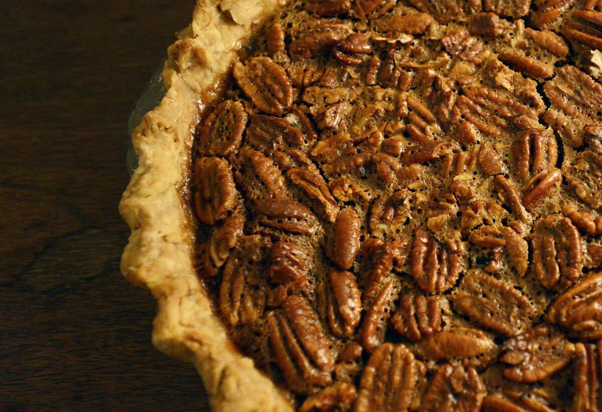 Duke's Bakery in Alton offers multiple types of pies popular in the Fall, including pecan and pumpkin. That's in addition to their year-round offerings like cannoli, gooey butter cake and chocolate chip cookies. (File photo by Shawn Patrick Ouellette/Portland Portland Press Herald via Getty Images)