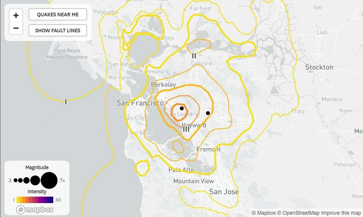 A magnitude 3.5 earthquake struck near San Leandro on Saturday, October 2, 2021.