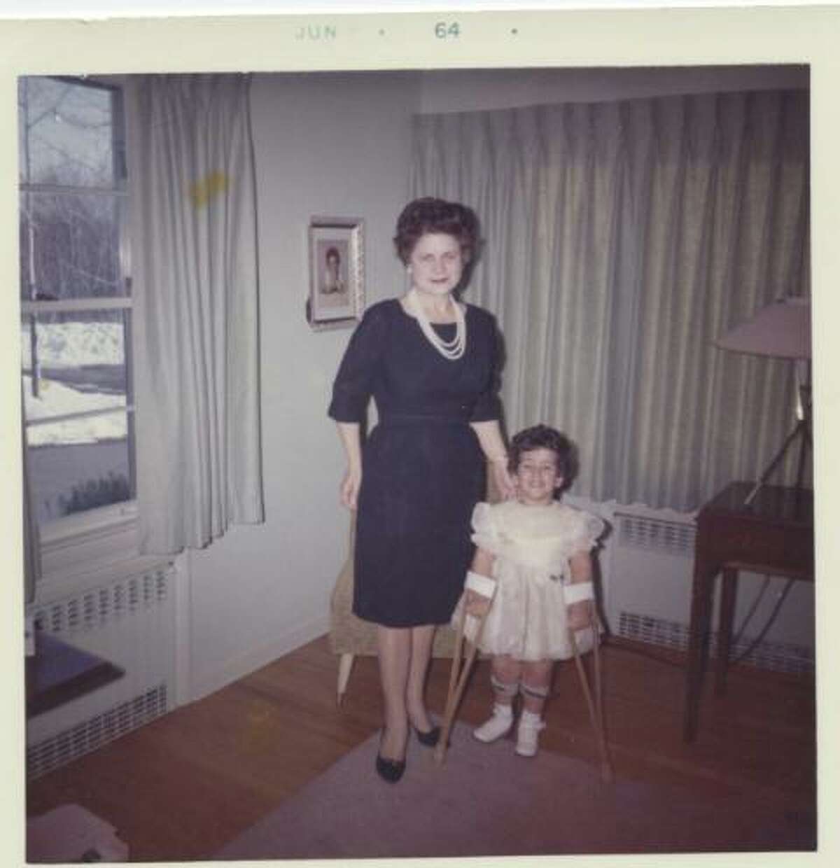 Primetta Giacopini (left) and her daughter Dorene Giacopini in their Torrington home on June 1964.