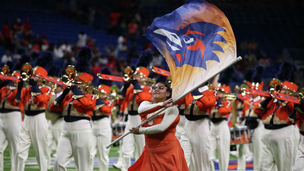 The UTSA band entertains the crowd before the start of their game against UNLV on Saturday, Oct. 2, 2021.