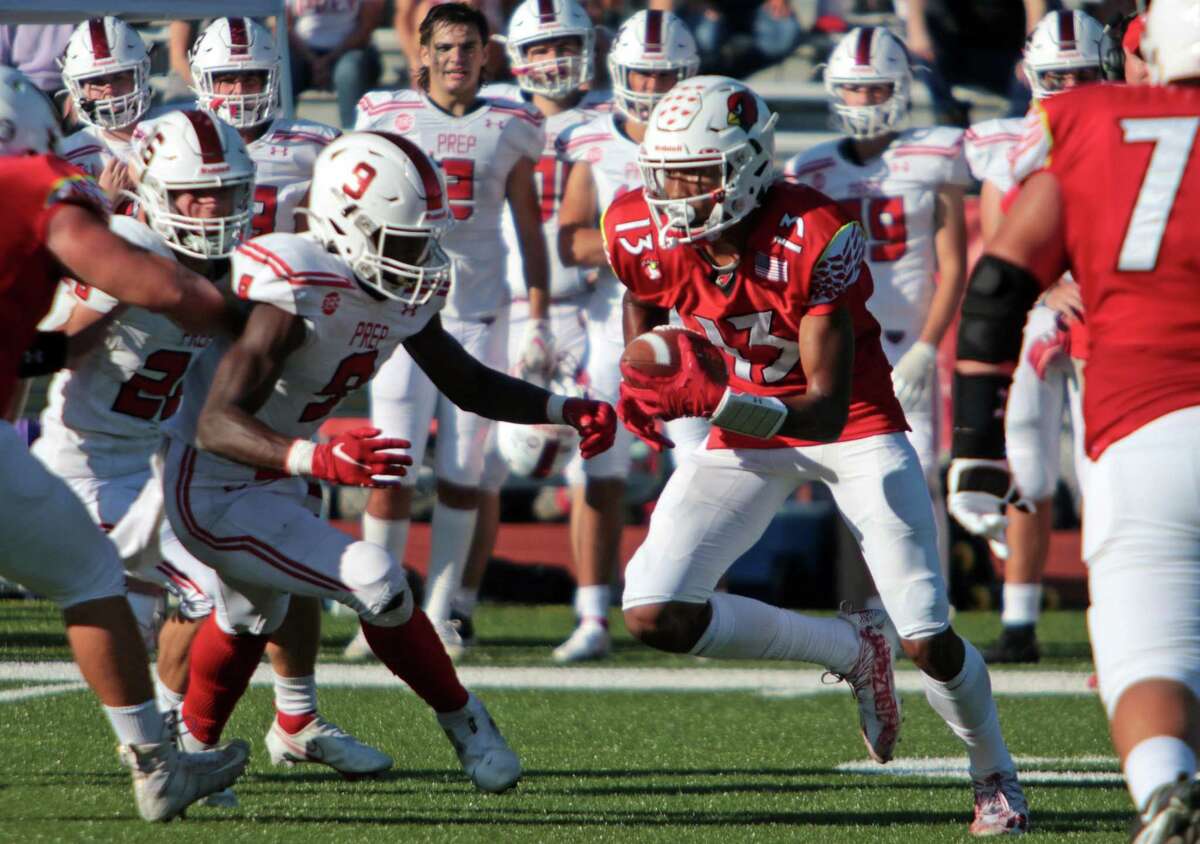 High school football action between Greenwich and Fairfield Prep in Greenwich, Conn., on Saturday October 2, 2021.
