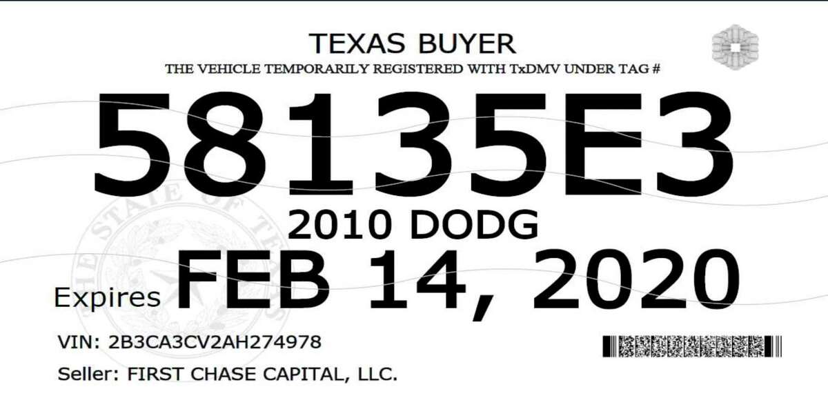Houston Is Home To Countless Fake Temporary License Tags And A Texas 