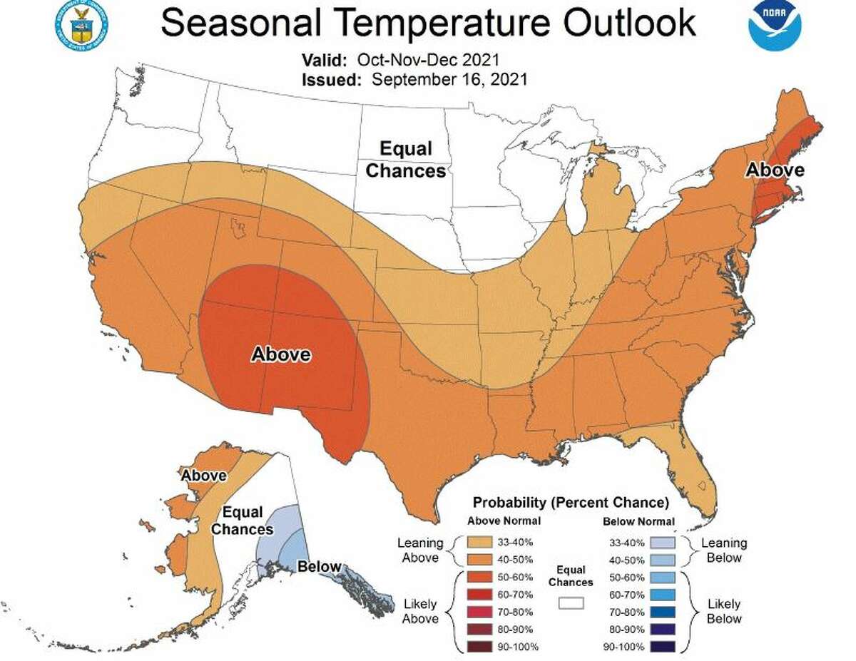 Seasonal temperature outlook.