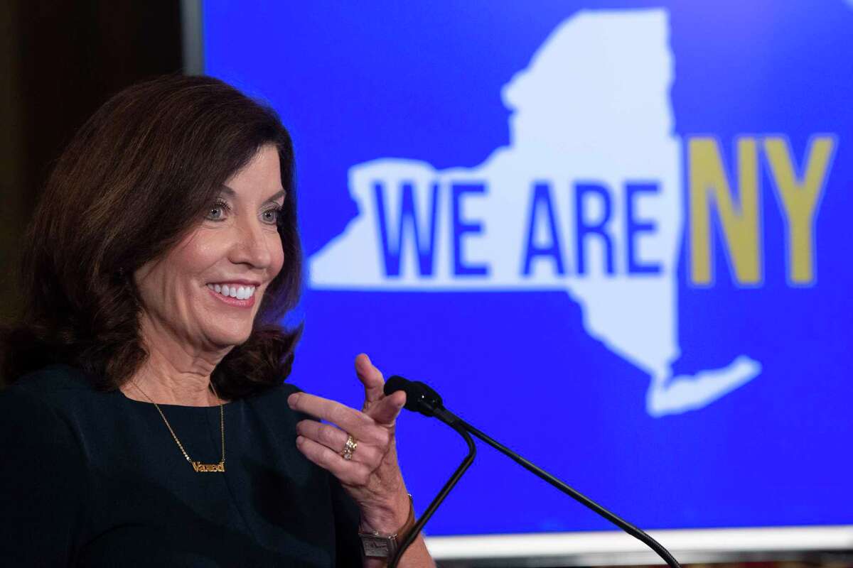Gov. Kathy Hochul on Thursday said a person from Minnesota who attended at multi-day conference in New York City last week tested positive for the omicron variant of COVID-19. Visitors to the conference were required to be vaccinated and the governor said the person has mild symptoms.