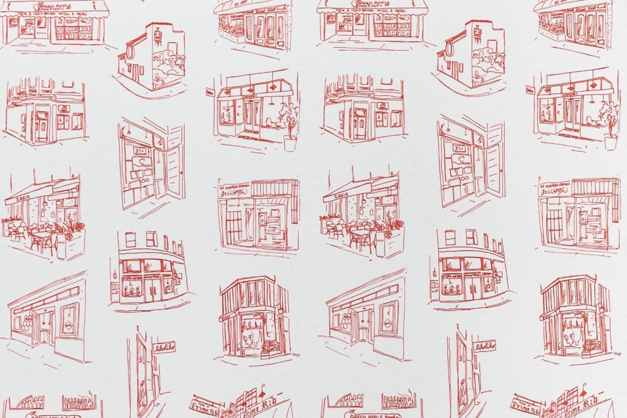 This Wallpaper Has All Your Favorite Sf Restaurants And Bars In It