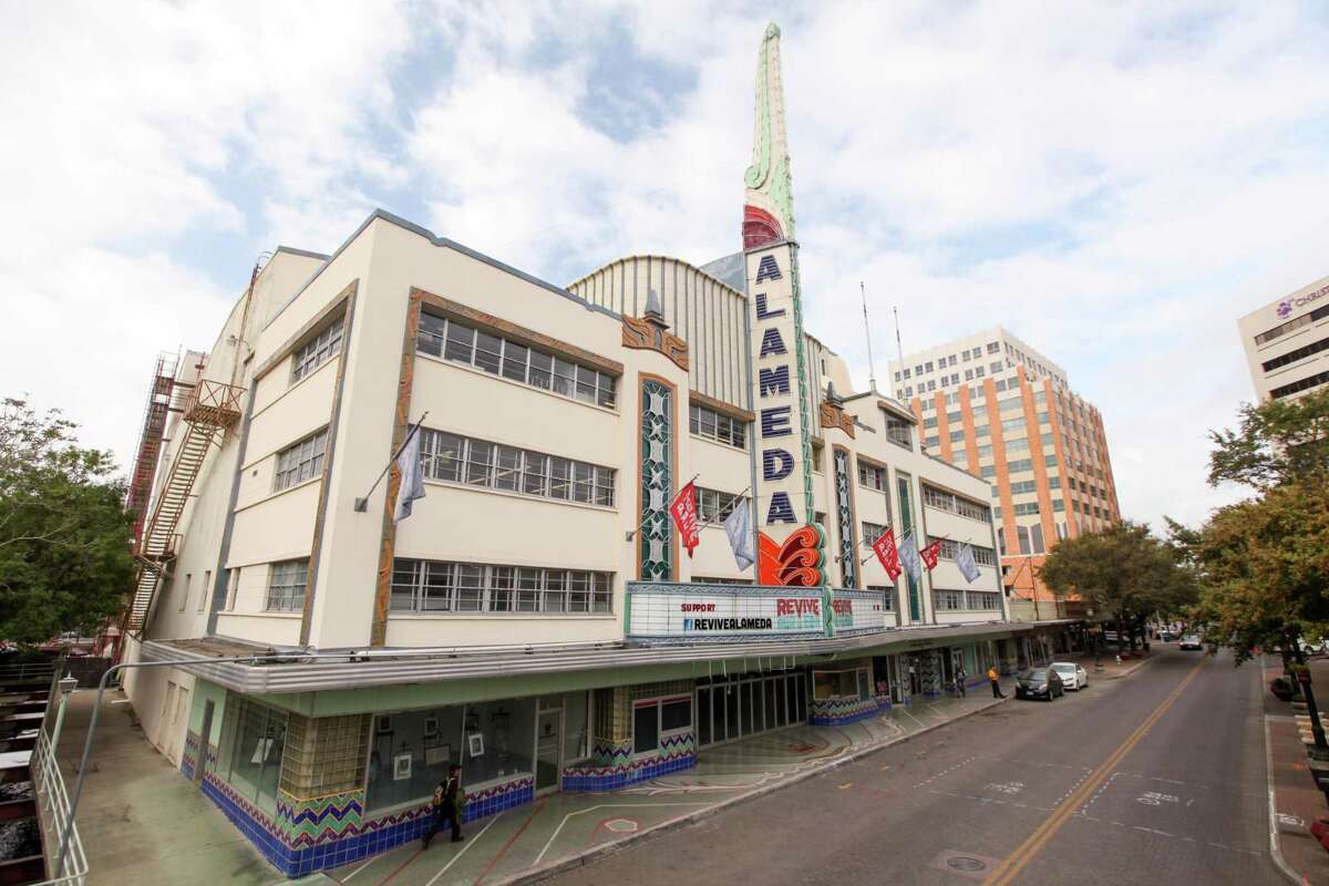 Alan Calvo’s mural will span the front of the historic Alameda Theater downtown.