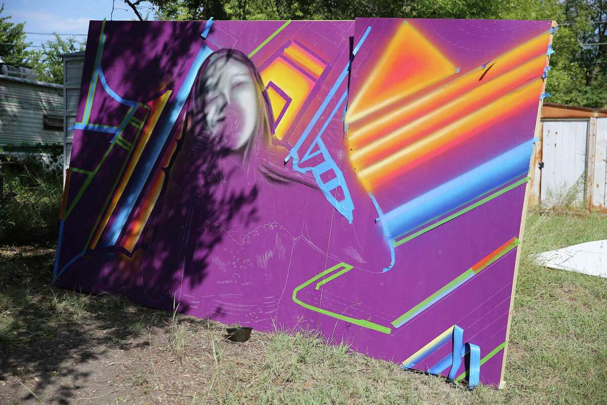 Part of Alan Calvo’s “Amor Eterno” mural for the Alameda Theater will feature young Tejano singer Isabel Marie Sanchez.