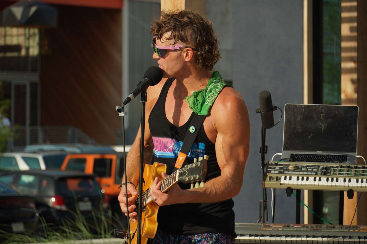 Derek Cooper's endurance-based hobbies, such as triathlons, have helped him prepare for the three-hour skating and dance musical sets he now performs in the heights.