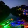 PaddleSMTX offers glow kayaking along the San Marcos River. 