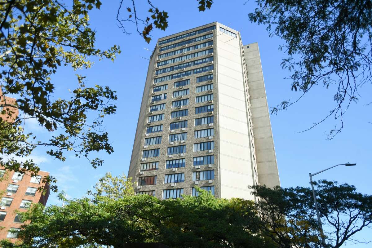 The Towers at 18 Tower Lane in New Haven, Conn. on Wednesday, Oct. 6, 2021. The Towers are one of the nonprofits selected to receive tax credits through the Connecticut Housing Finance Authority. The money will be used to replace two elevators.