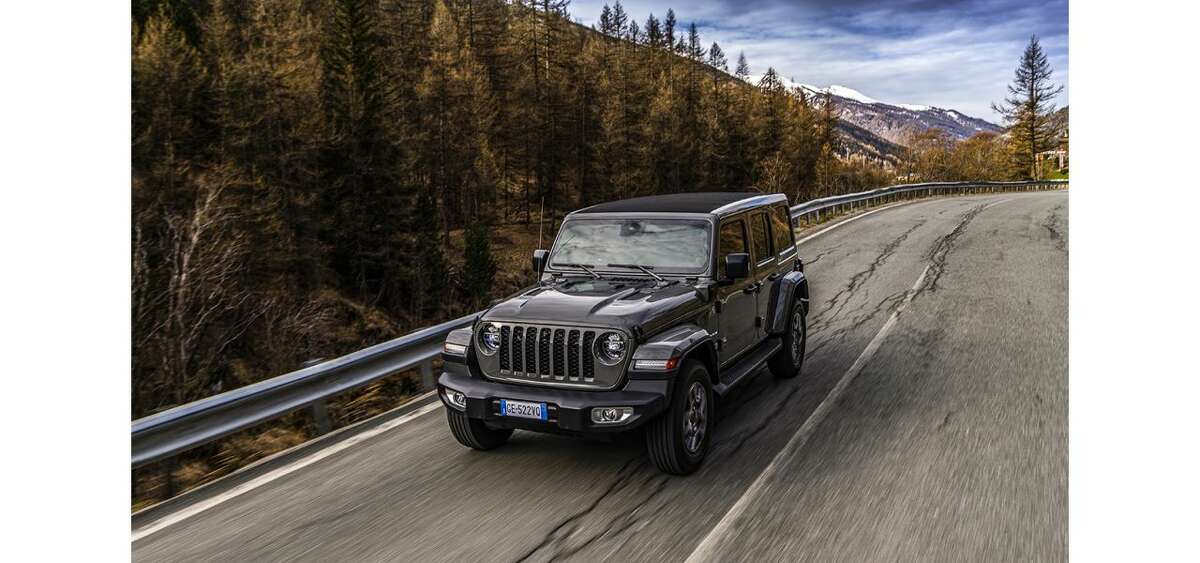 The 2021 Jeep Wrangler 4Xe can travel 49 mpge combined electricity-gasoline.