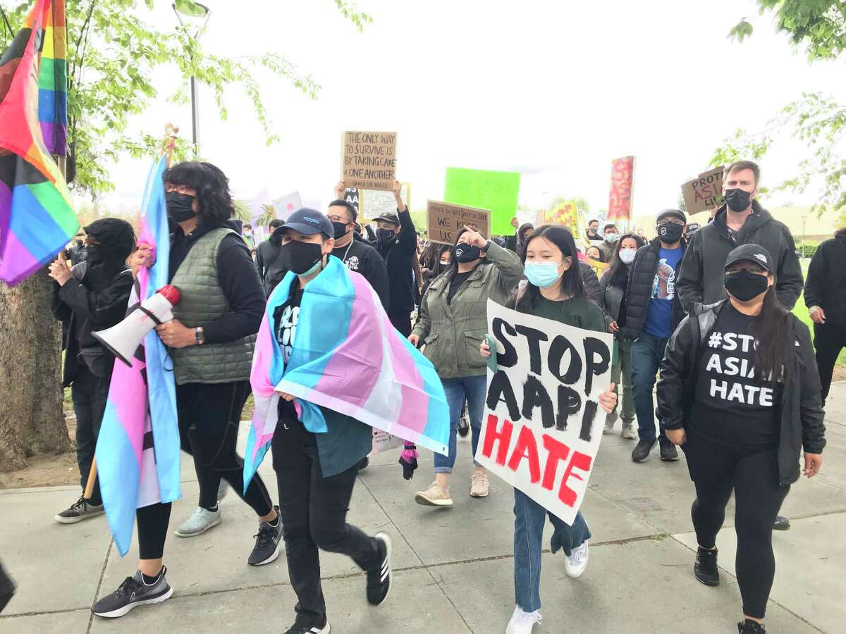More than 100 people marched in April at a “Stop Asian Hate” rally in San Jose. Perhaps we should be just shouting “Stop Hate.”