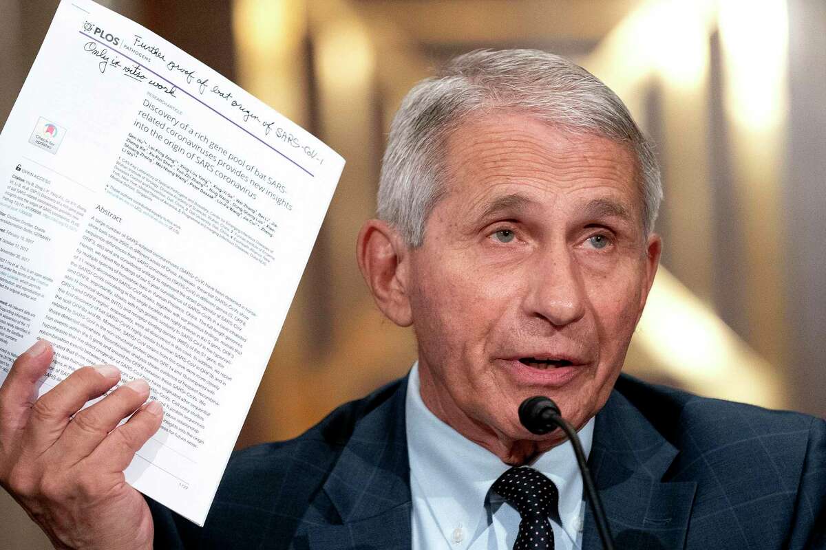 Dr. Anthony Fauci, director of the National Institute of Allergy and Infectious Diseases, speaks during a hearing before the Senate Health, Education, Labor, and Pensions Committee in Washington, July 20, 2021. If funded, a government program costing several billion dollars could develop ?’prototype?“ vaccines to protect against 20 families of viruses. (Stefani Reynolds/The New York Times)