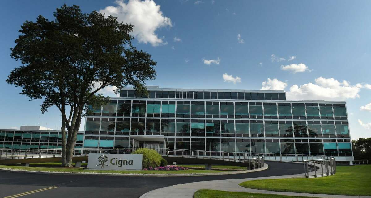 A file photo of the Cigna campus in Bloomfield, Conn. In 2021, the insurance carrier cashed in the last of its tax credits under a $30 million package from a decade earlier to add 200 jobs in Bloomfield to push its work force there to more than 4,100 people.