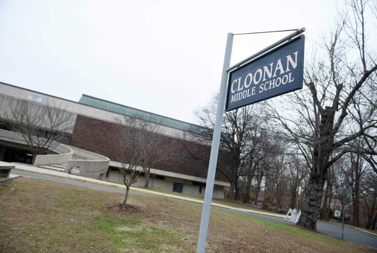 Cloonan Middle School in Stamford, Conn., photographed on Monday, Dec. 16, 2019. The district is planning to demolish Cloonan Middle School and build a new school on the property to house both Cloonan Middle School and Roxbury Elementary School, which will move from its current location.
