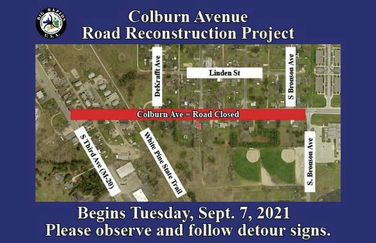 South Dekrafft, Gilbertson, Pemberton and South Bronson, from the north, will remain closed to Colburn Avenue in order to finish replacement of water mains. (Screenshot from www.facebook.com/brdps)