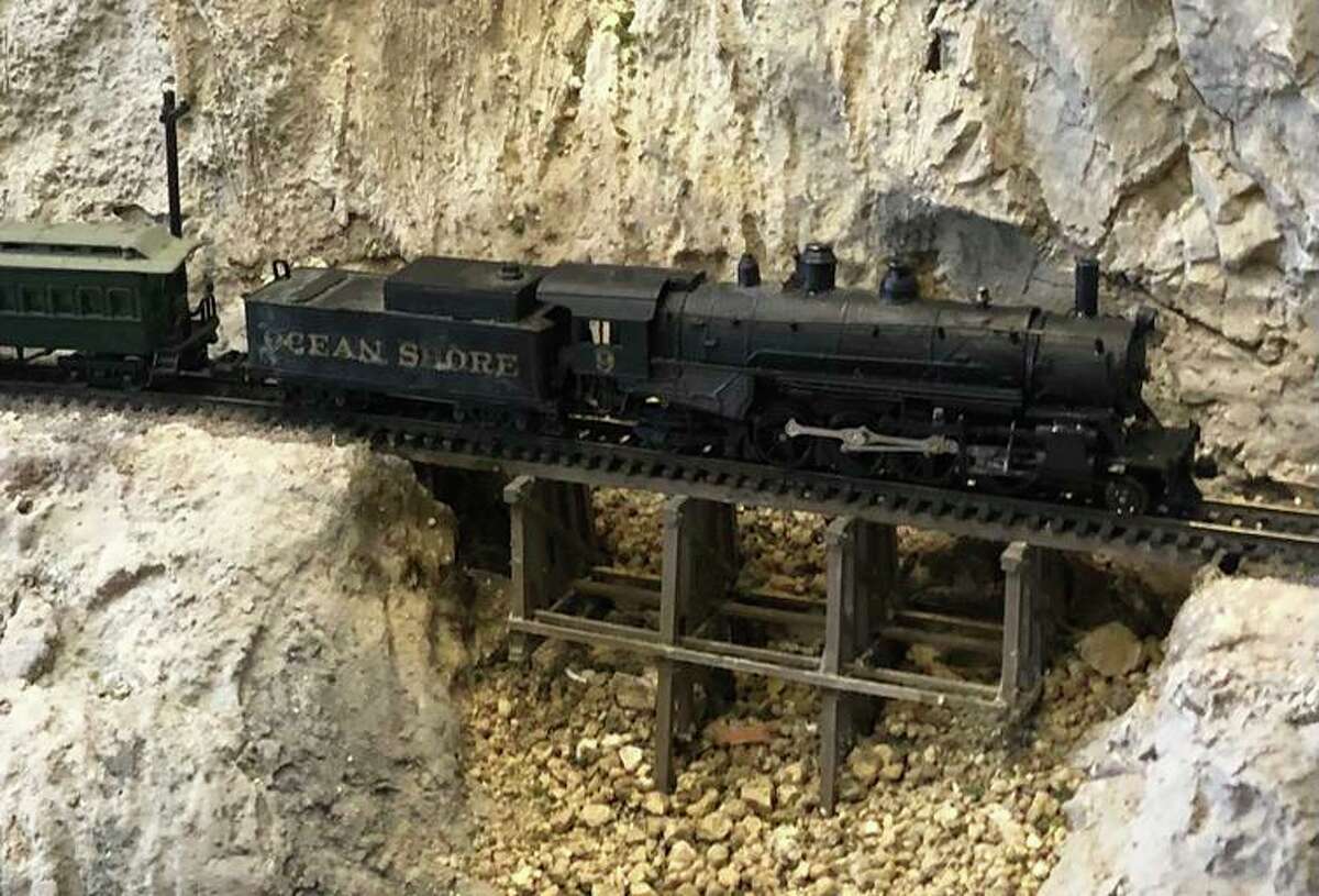 A model of the Ocean Shore Railway railroad is on display at the Pacifica Coastside Museum.