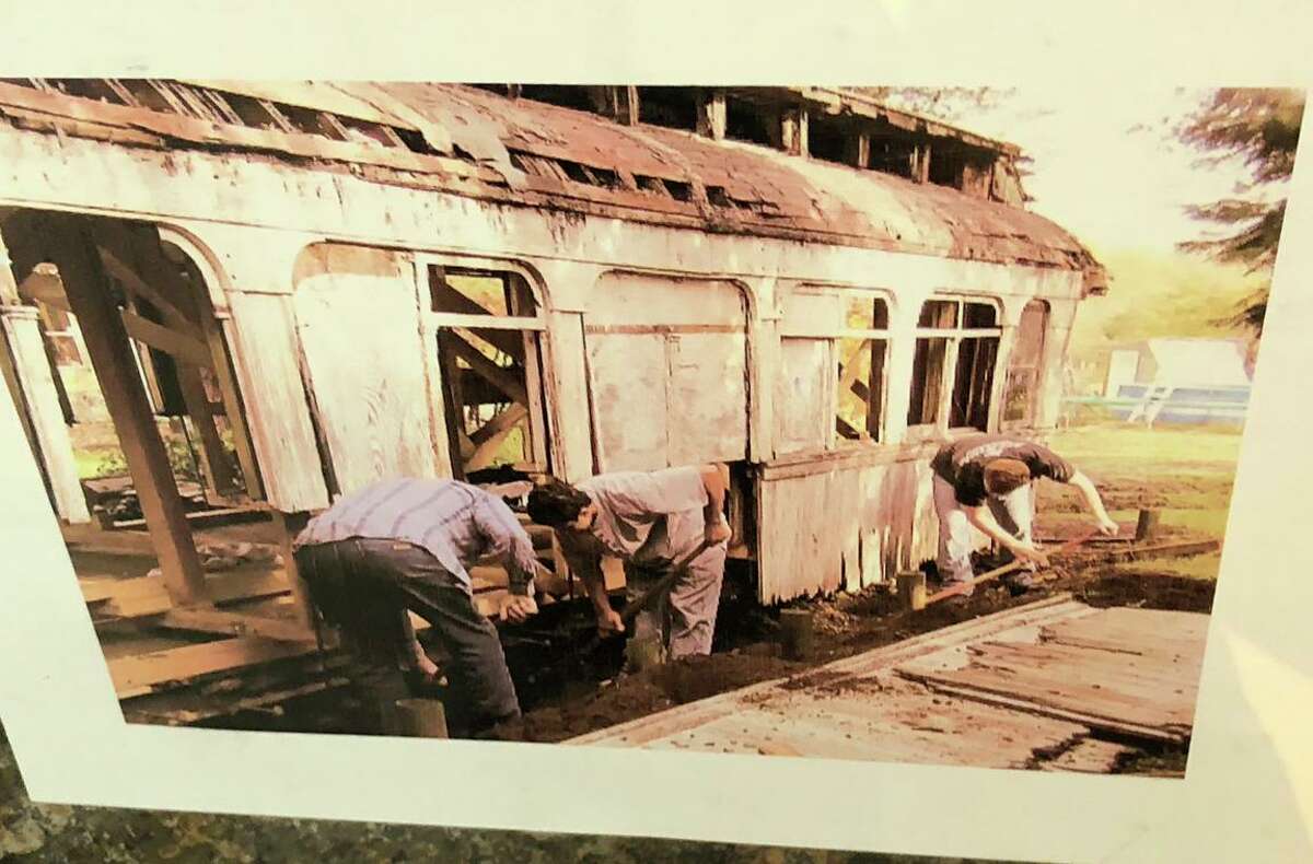 What remained of historic Car 1409 was found rotting away in a Sebastopol backyard.