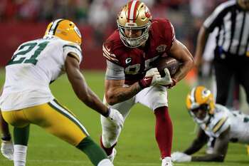 San Francisco 49ers tight end George Kittle (85) reacts after an NFL  football game against the Denver Broncos, Saturday, Aug 19, 2023, in Santa  Clara, Calif. (AP Photo/Scot Tucker Stock Photo - Alamy