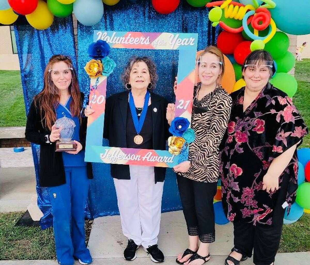 Diana Salinas Farias, a board member of the Laredo Animal Protective Society, was presented with the 2021 Jefferson Award presented by Multiplying Good, this weekend in a virtual event.