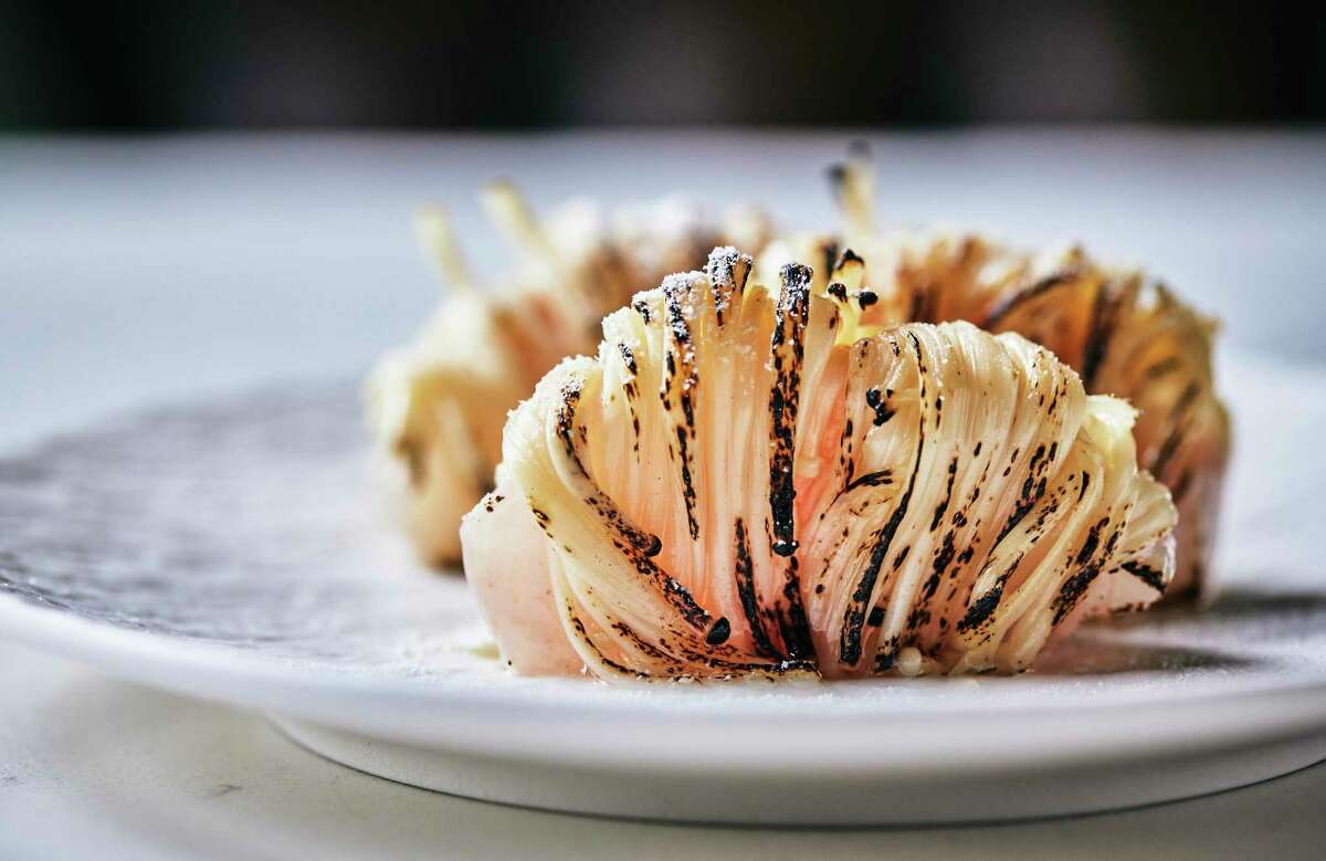 Striped Jack Mushroom Enoki at Fantastic, the soon-to-be-opened San Francisco restaurant in Hayes Valley.
