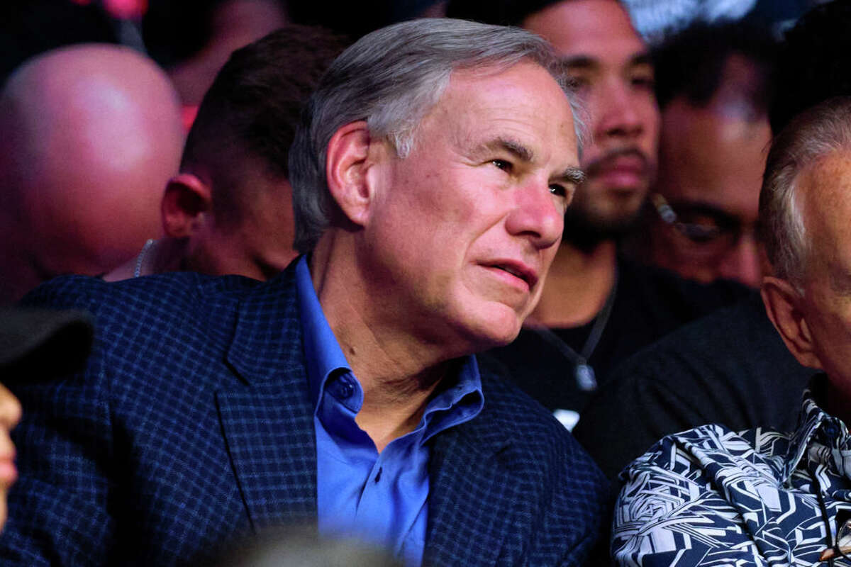 File: Governor of Texas Greg Abbott is seen in attendance during the UFC 265 event at Toyota Center on August 07, 2021 in Houston.