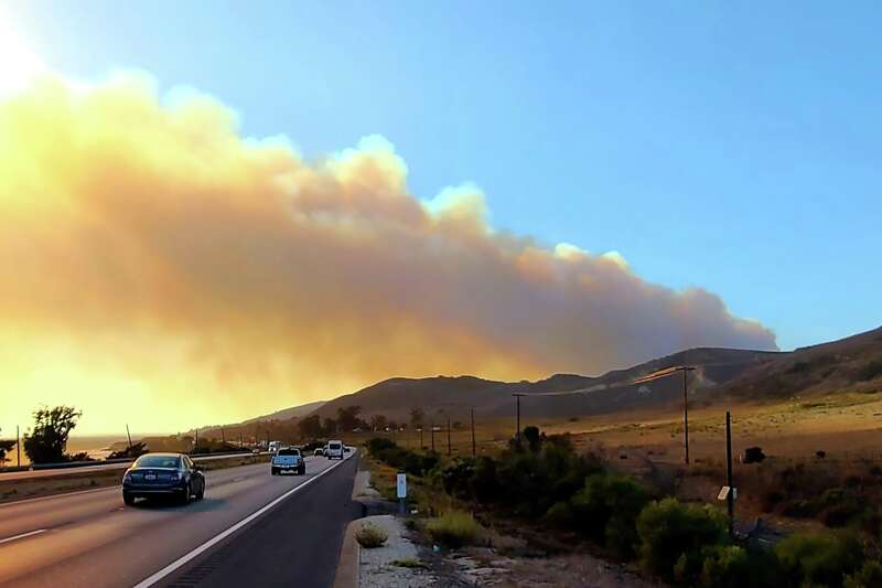 Highway 101 was closed due to Alisal Fire in Southern California.