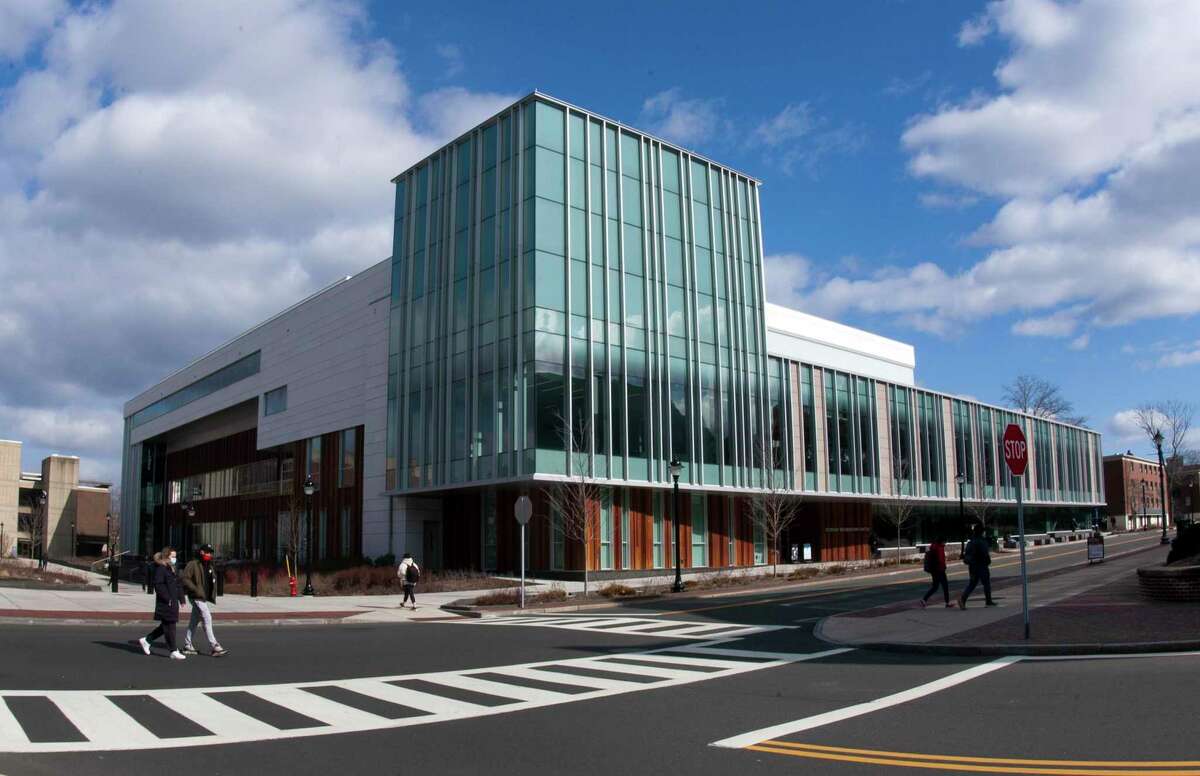 Authorities are investigating an armed robbery in downtown Storrs, Conn., prompting the nearby UConn campus to warn students of the incident on Tuesday, Oct. 12, 2021.