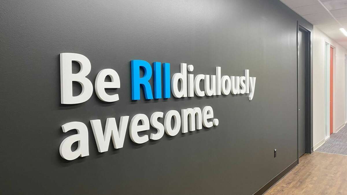 Signage in RII's San Antonio office represents the company's core purpose of creating "RIIdiculously Awesome solutions" that make the world safer.