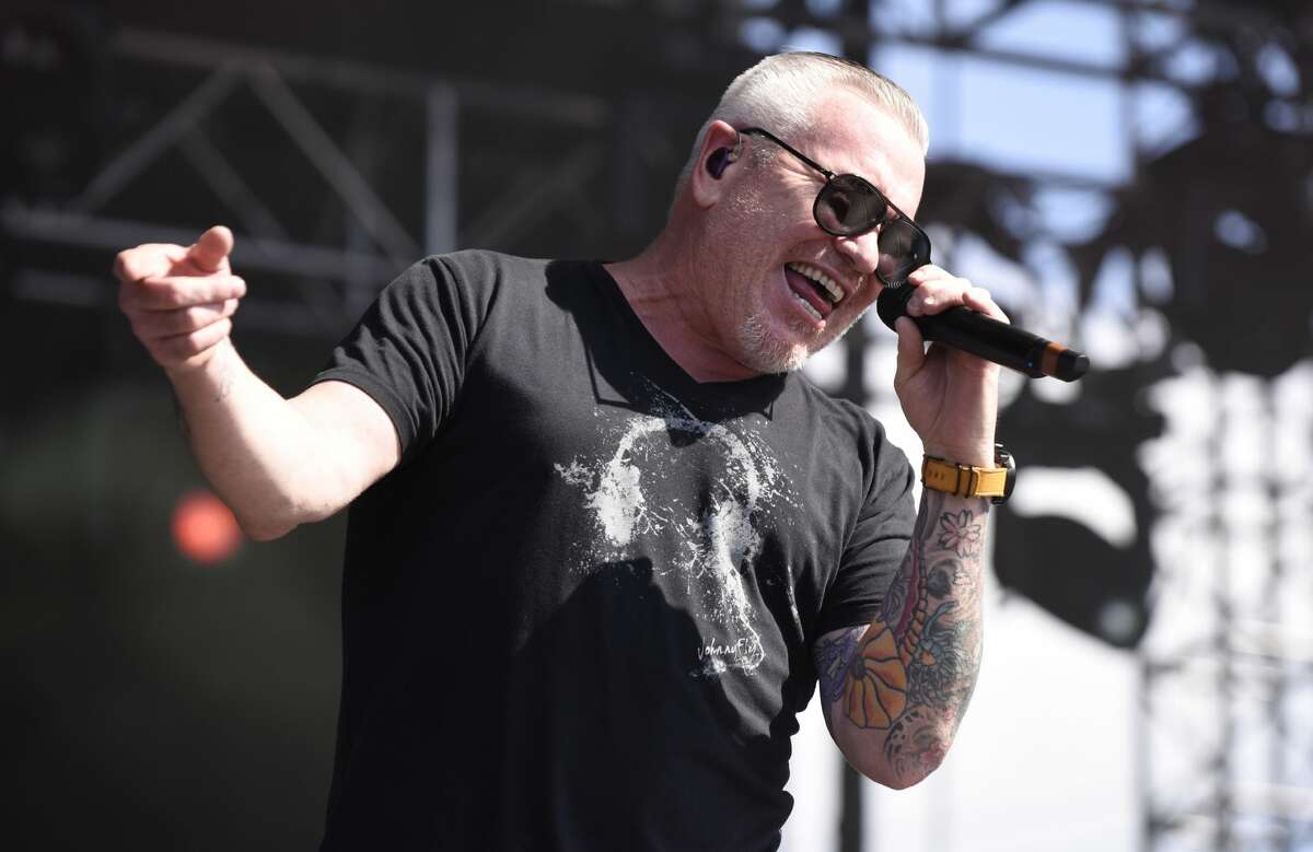 Steve Harwell of Smash Mouth performs during KAABOO Del Mar at the Del Mar Fairgrounds on Sept. 15, 2017 in Del Mar. Harwell announced his departure from the band on Tuesday following a strange performance that went viral in a TikTok video.