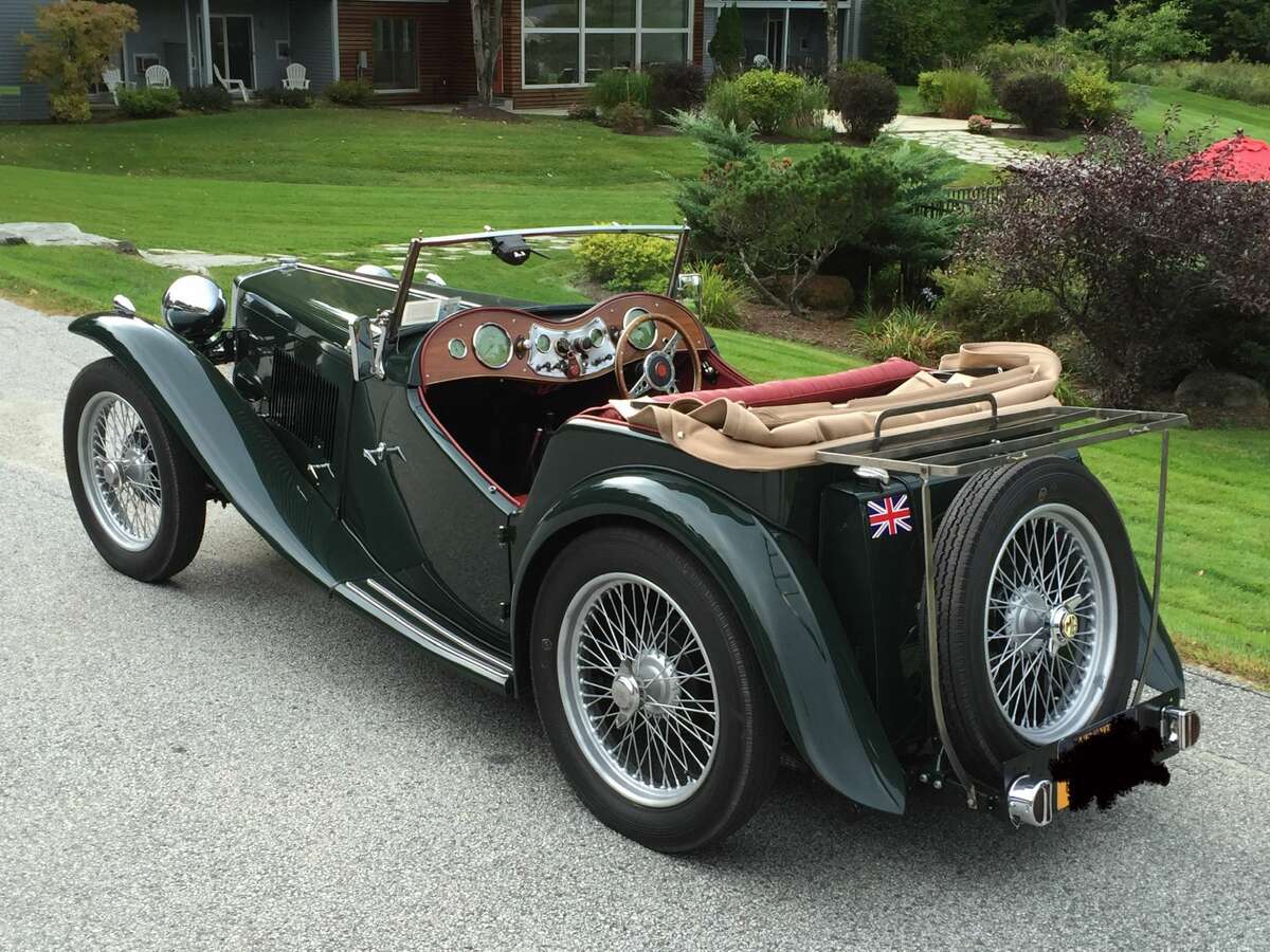 Before heading out, my husband checked the fluids, the tires, etc. in this class MG-TC. Unfortunately, a few hours later, the car experienced catastrophic engine failure. 