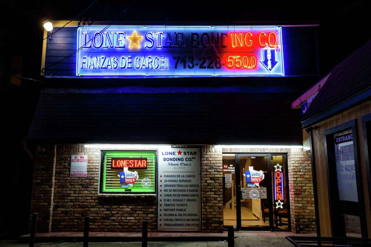 Lone Star Bonding Co. on the corner of Houston Ave. and Washington Ave., Friday, Oct. 8, 2021, in Houston.
