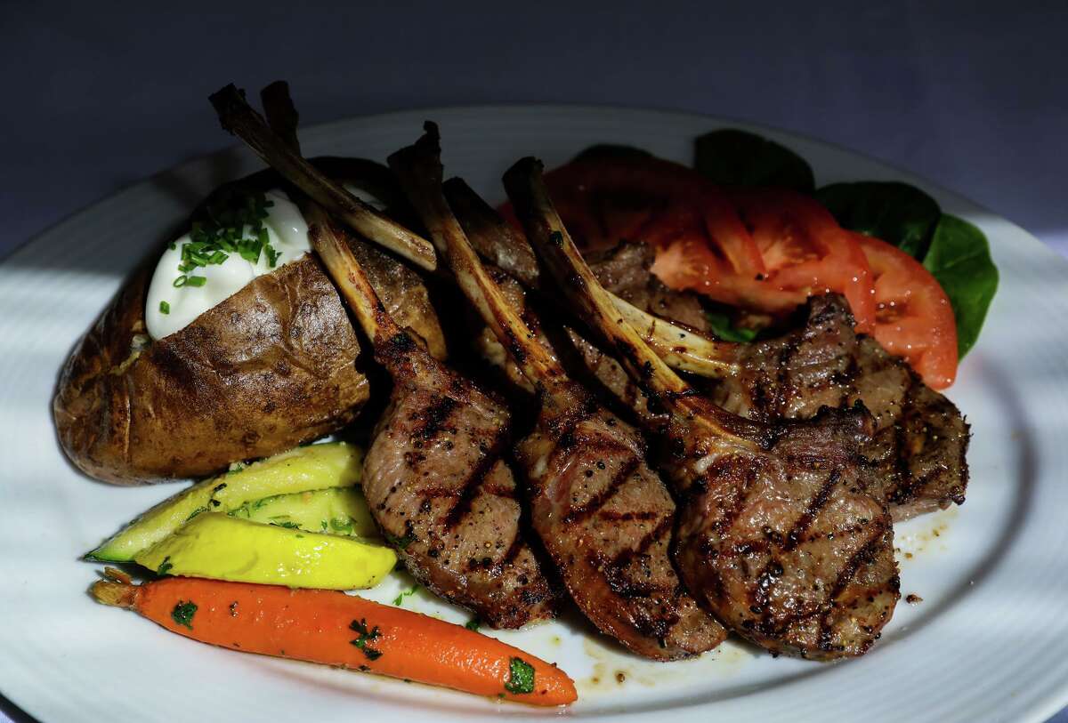Lamb chops at John's Grill, which has been open in S.F. since 1908.