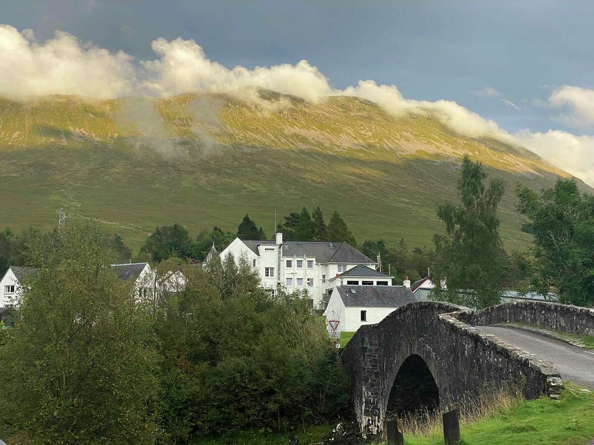 The author and her husband stayed at the Bridge of Orchy Hotel, a seven-mile walk from Tyndrum.