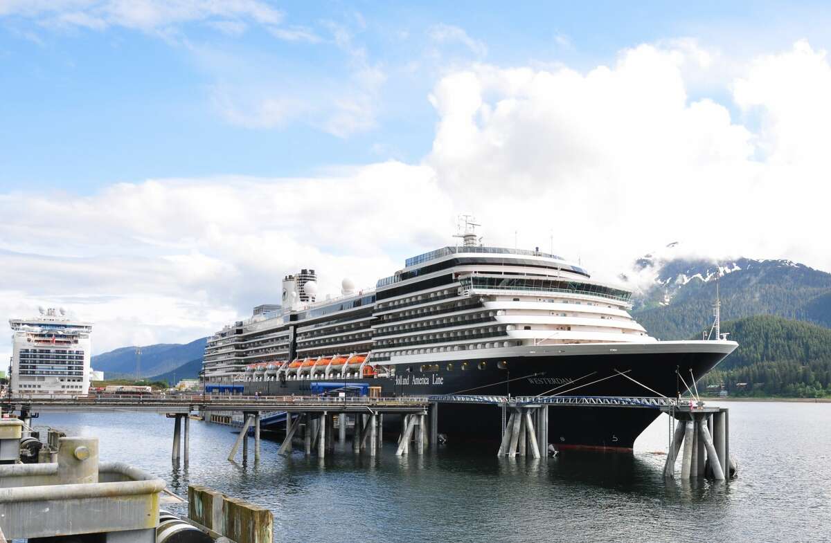 Cruise ships in port at Juneau, Alaska
