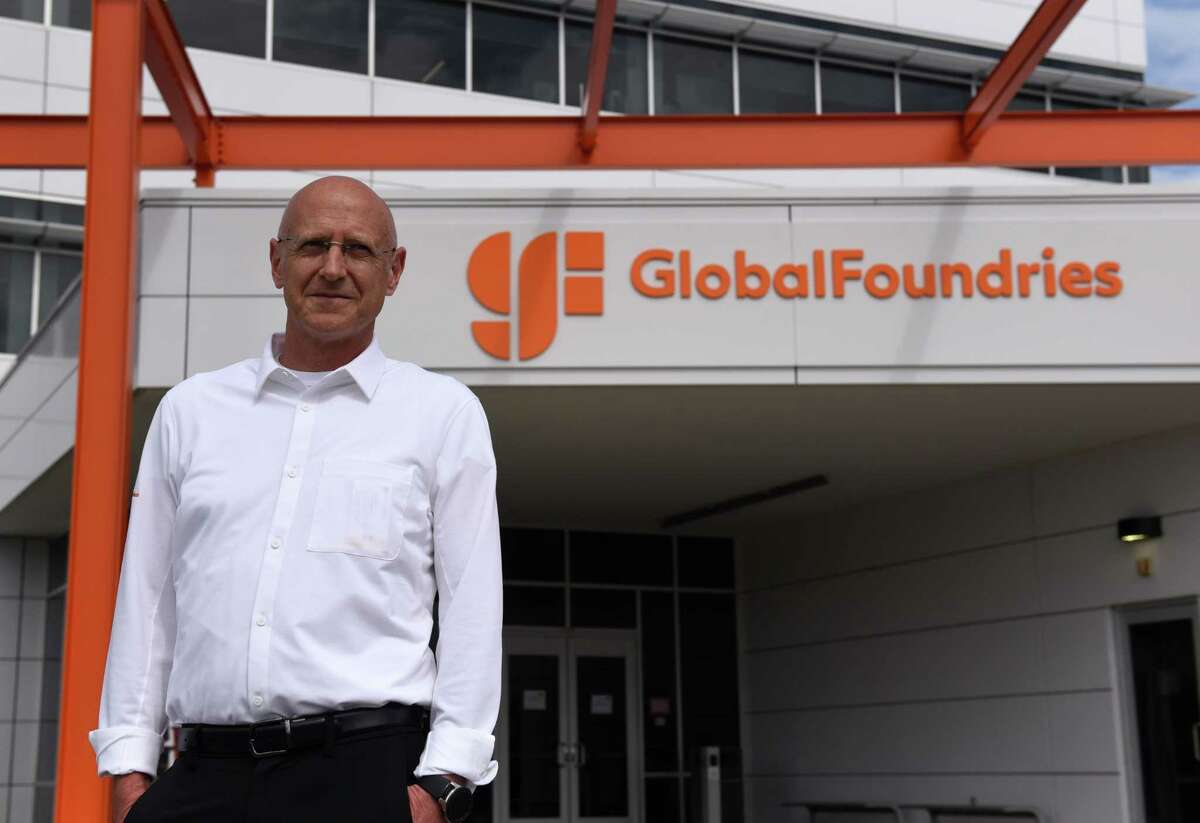 Peter Banyon, general manager of GlobalFoundries' Fab 8, on Thursday, Sept. 23, 2021 in Malta, N.Y. Banyon will help lead a $1 billion expansion of Fab 8 and is preparing to submit plans to the towns of Malta and Stillwater to build a second factory on the site.