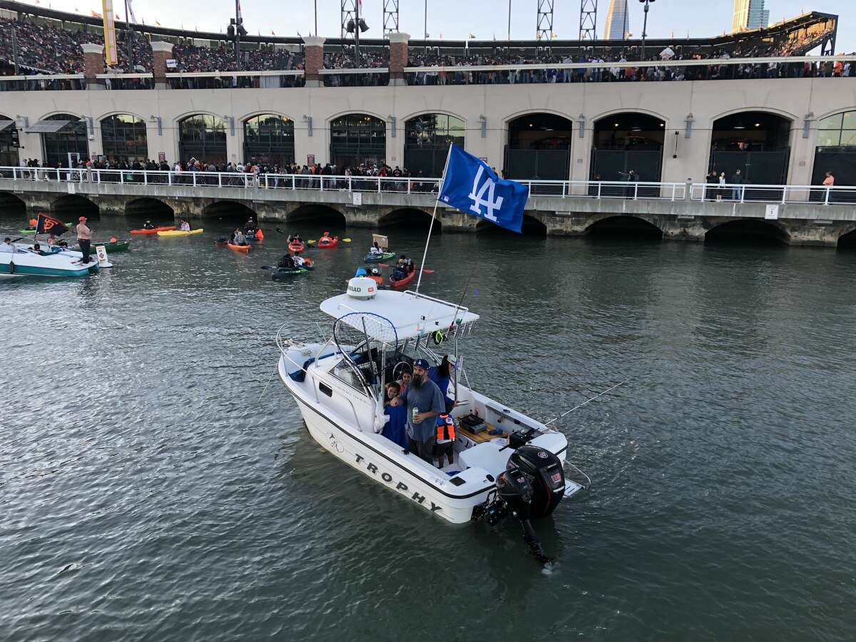 The aforementioned Dodgers fans' boat.