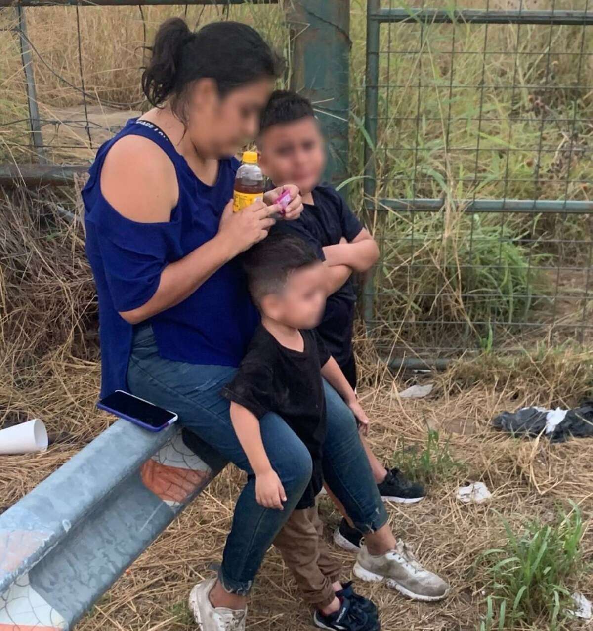 U.S. Border Patrol agents said they rescued these two children from the current on the Rio Grande. The children were turned over to their mother, who was part of a group of migrants who tried to cross the border illegally.
