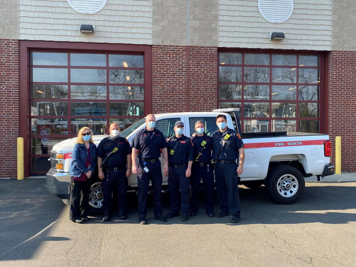 A team of North Haven firefighters who joined forces with a health department nurse to deliver COVID-19 vaccinations to homebound residents. The money used to pay the firefighters qualified as a CARES Act expense, according to First Selectman Michael Freda.