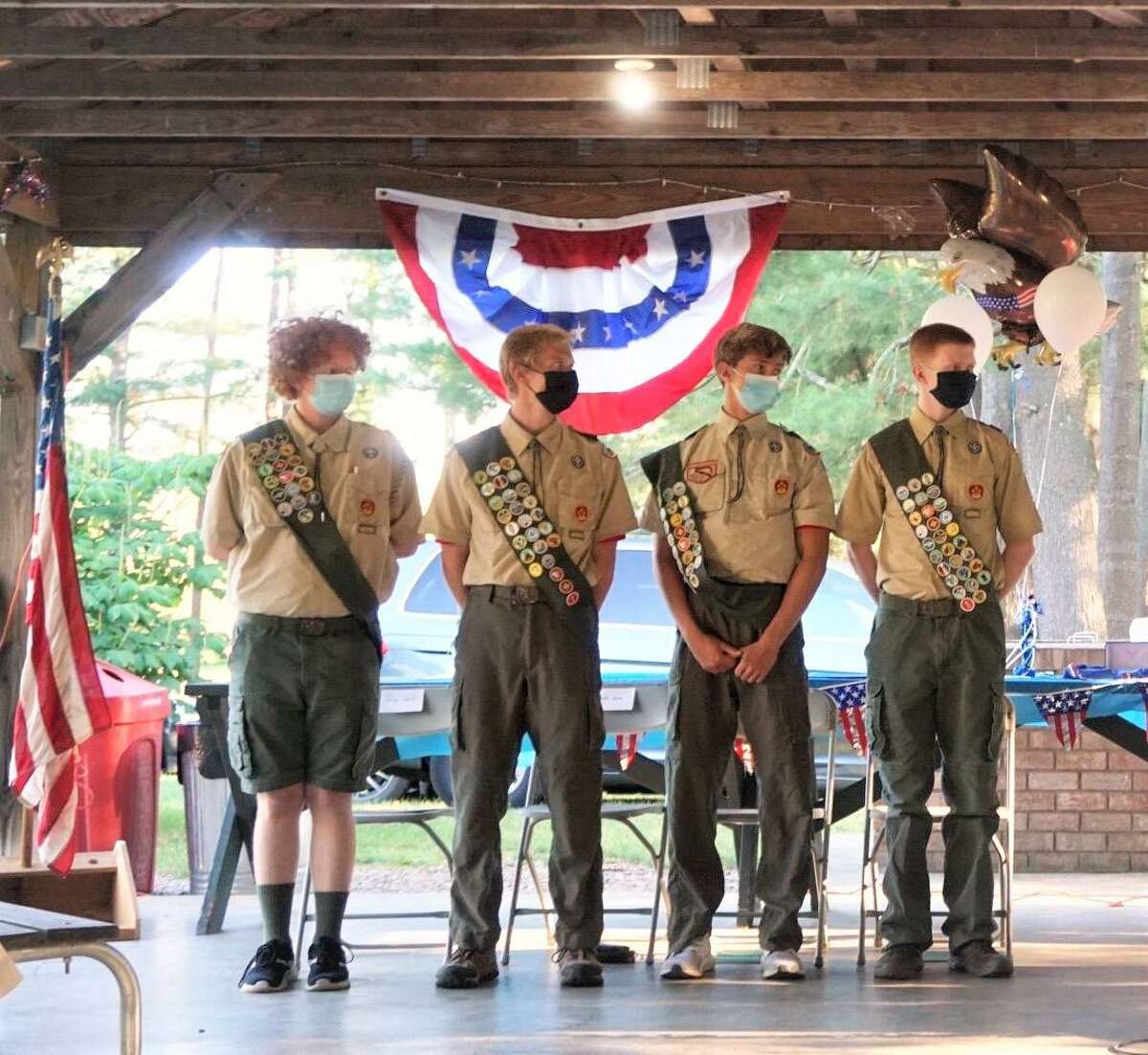 Eagle Scouts, Troop 58, New Milford: From left, Dylan Lewis, Gabe Rocca, Tyler Rogg and Jason Zimmitti