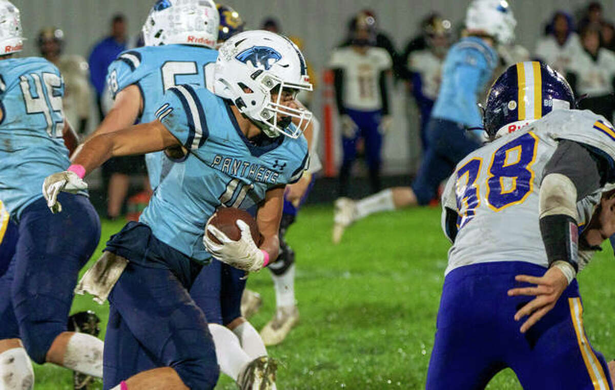 Jersey running back Chase Withrow picked up 238 yards rushing and led the Panthers to a 35-0 win over Granite City Friday night in Jerseyville.