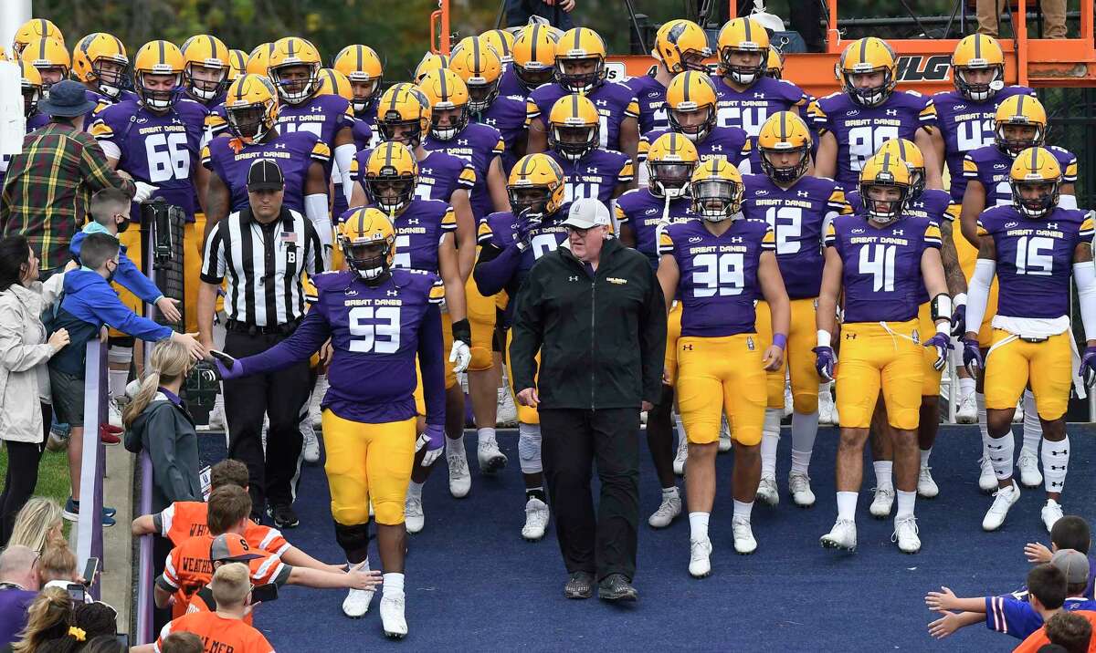 UAlbany coach Greg Gattuso, center, is looking for his team to eliminate mistakes and has urged his coaches to find a way to get that done.