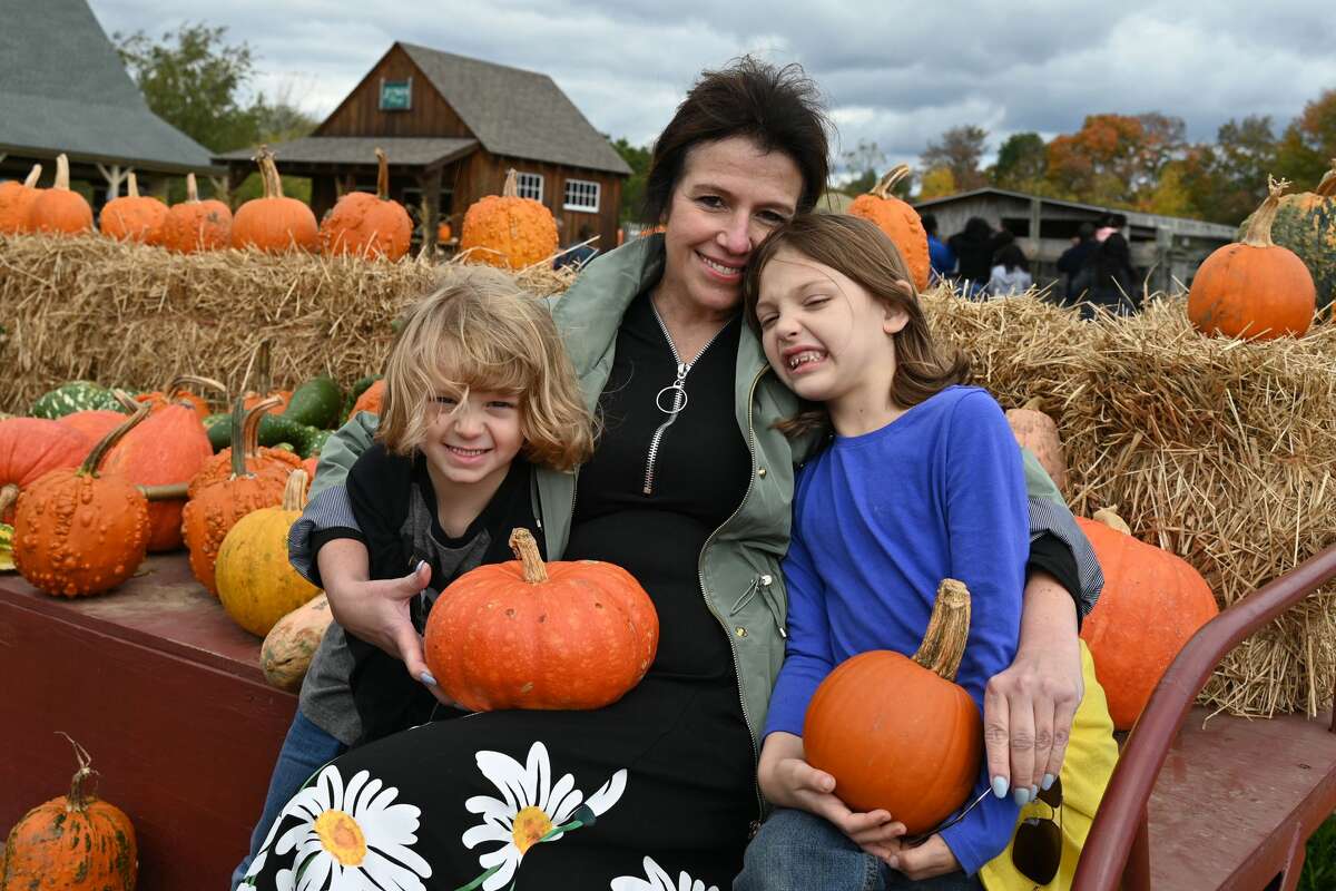 Guests picked their own pumpkins at Jones Family Farms in Shelton, Conn. on Sunday, Oct. 17, 2021. The farm also offered hayrides, corn mazes and fresh apples at its Market Yard. Were you SEEN?