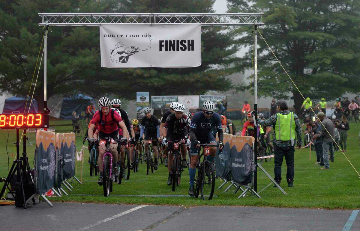 The inaugural Rusty Fish 100-mile race in Manistee County begins. (Courtesy Photo)