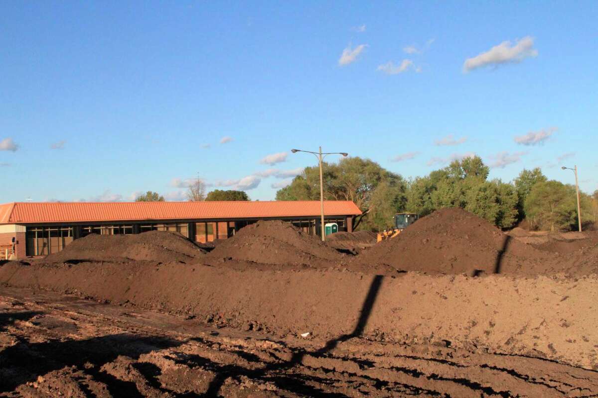 The site of the parking lot at the future home of ACE Hardware in Reed City. (Herald Review photo/Joe Judd)