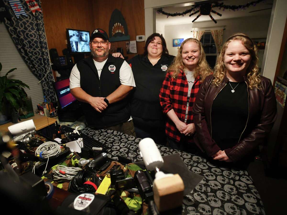 Liberty Ghost Hunters is a family affair in West Haven. From left are John and Diana McManus with cousins Brittany and Stephanie Eburg, Oct. 11, 2021.