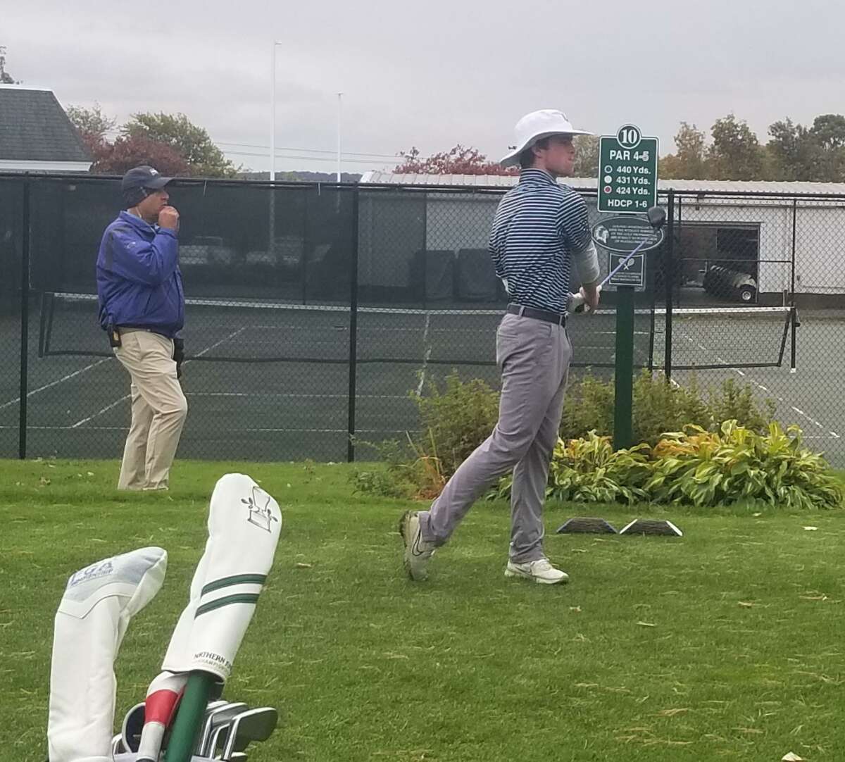 Glastonbury's Connor Goode was the medalist at the Division I state championship meet, shooting an even-par 70 at Chippanee Country Club in Bristol on Oct. 18, 2021.