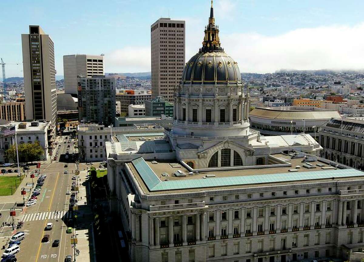 The San Francisco City Hall could be selling the development rights to the air above it, if the Board of Supervisors approves the measure.