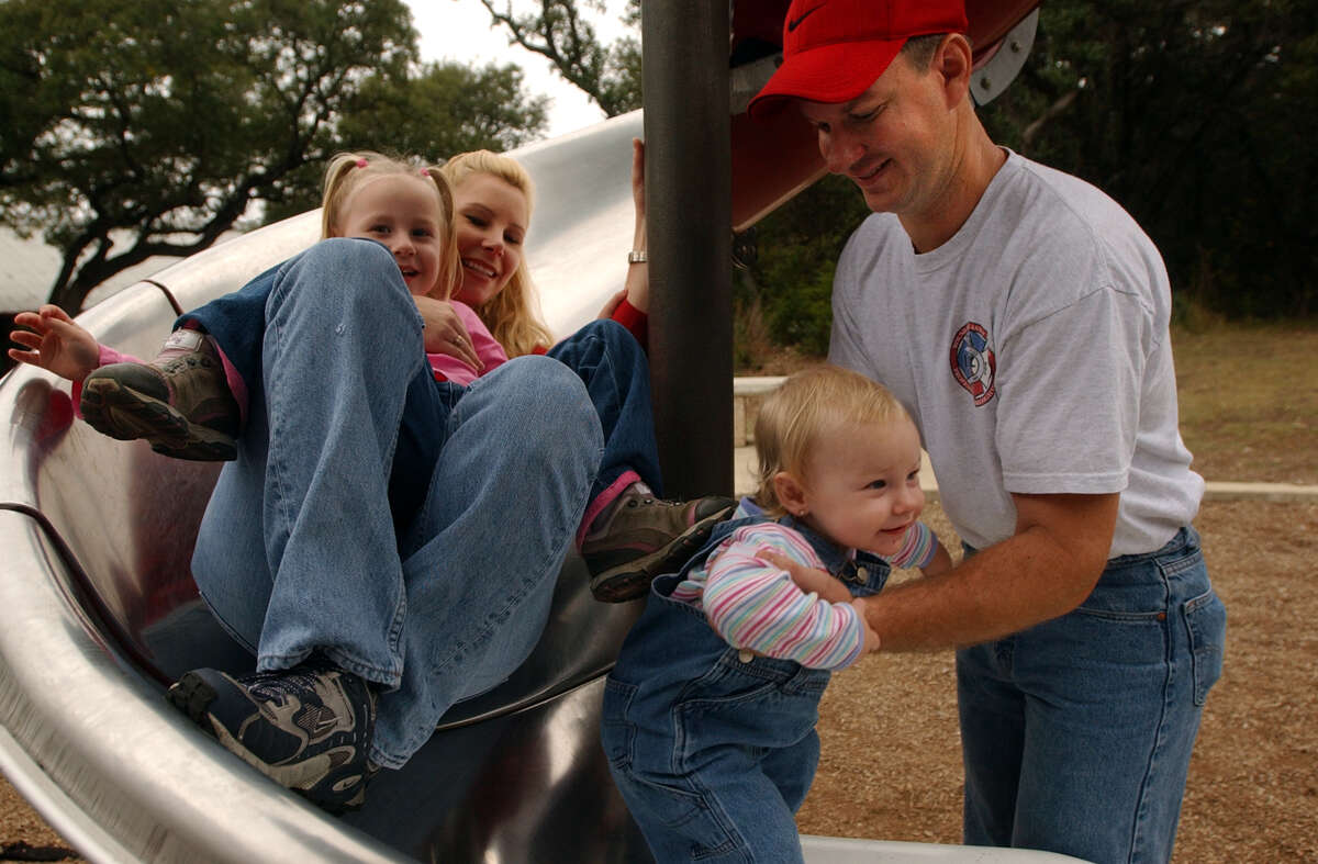 Enjoying a family Saturday at O.P. Schnabel Park in 2003.