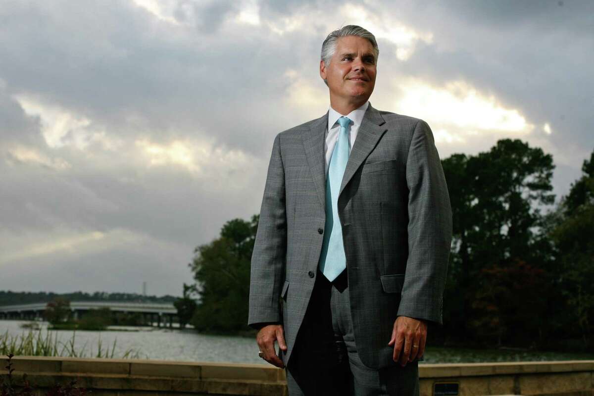 New District 127 State Representative Dan Huberty stands on the banks of the San Jacinto River Monday, Nov. 22, 2010, in Kingwood. ( Nick de la Torre / Houston Chronicle )